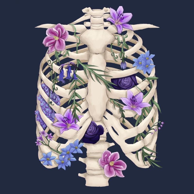 ribs with flowers