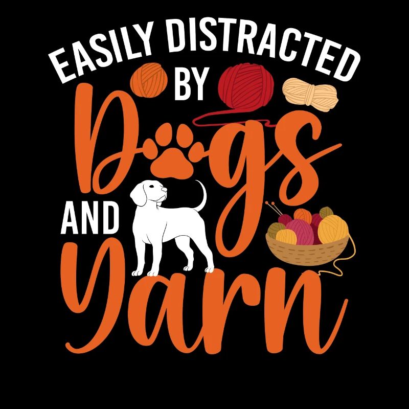 Knitting Knitter Dog Easily