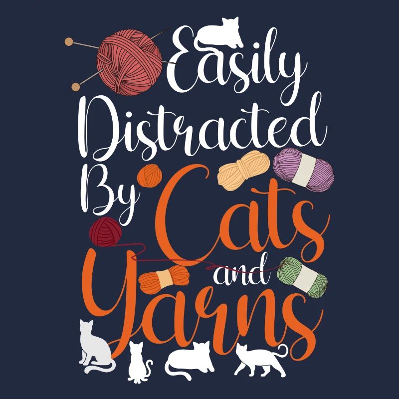 Knitting Knitter Cat Easily