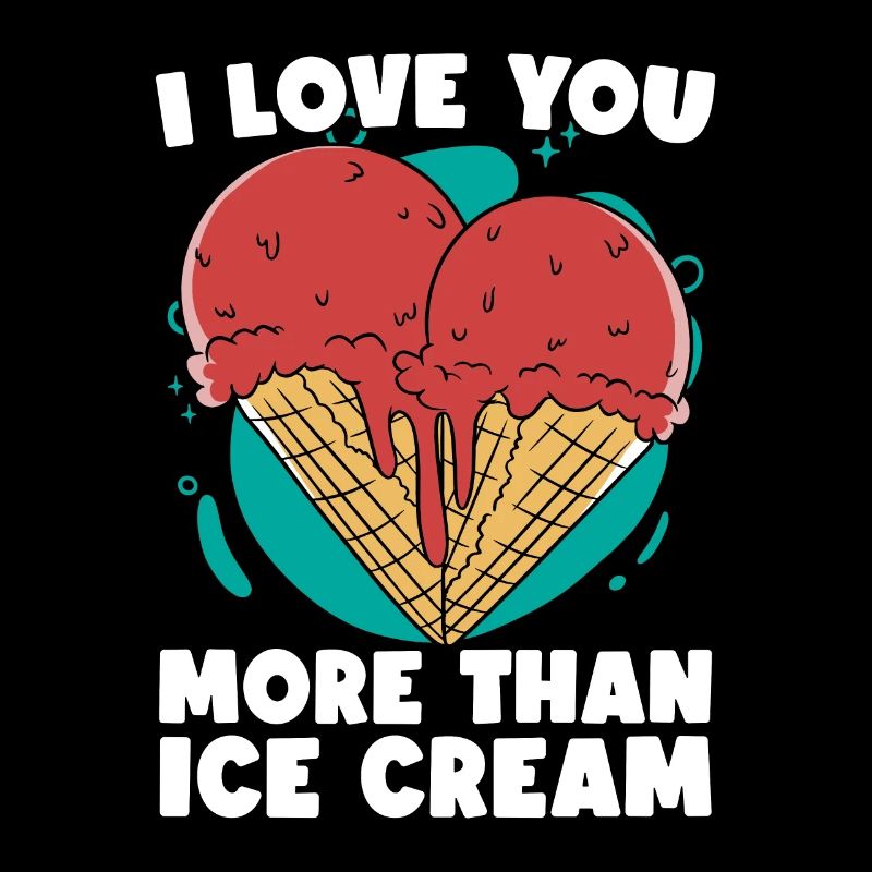 Crème glacée Je t’aime plus que la glace sucrée congelée