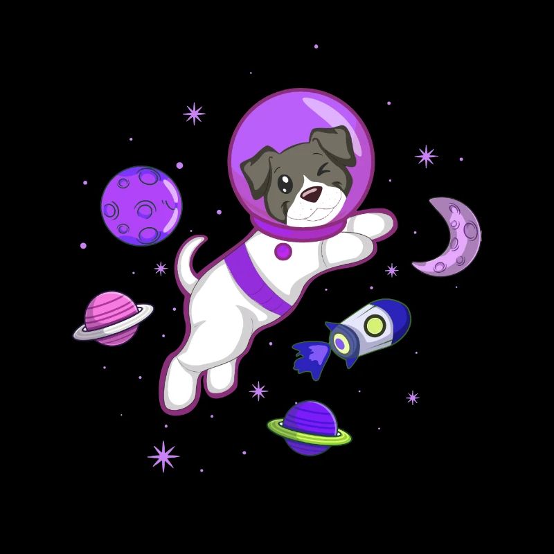 Propriétaire de chiot Propriétaire de chien Astronaute