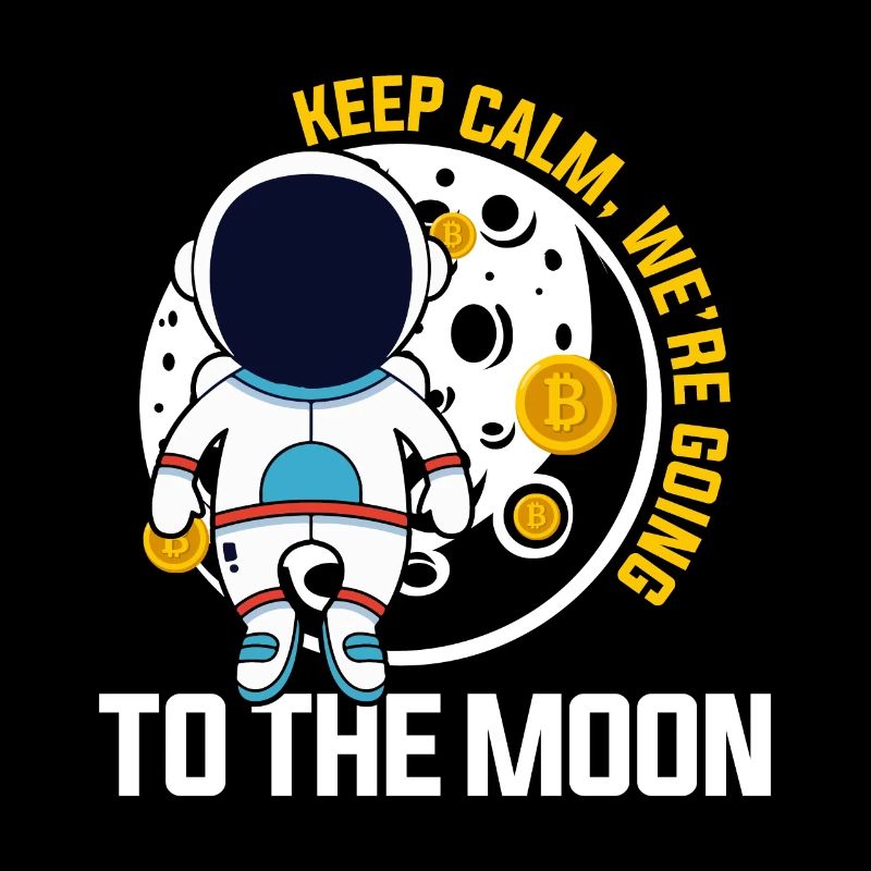 Keep calm Let's fly to the moon - Krypto