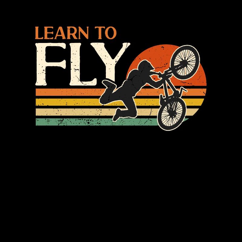 BMX Racing Learn To Fly Retro Bicycle BMX Rider