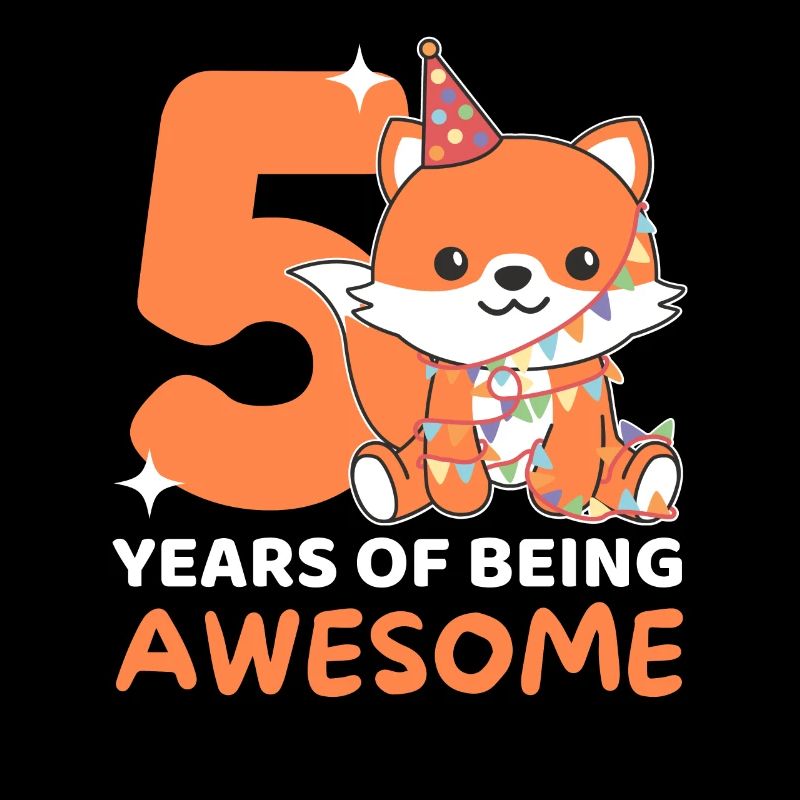 Fox for the 5th birthday Children five years old