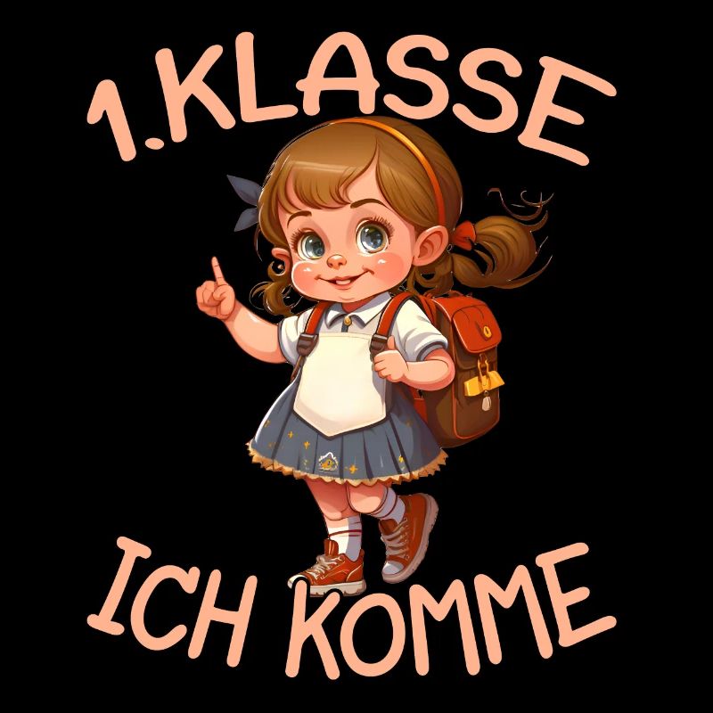 1. Klasse Ich komme Einschulung Mädchen