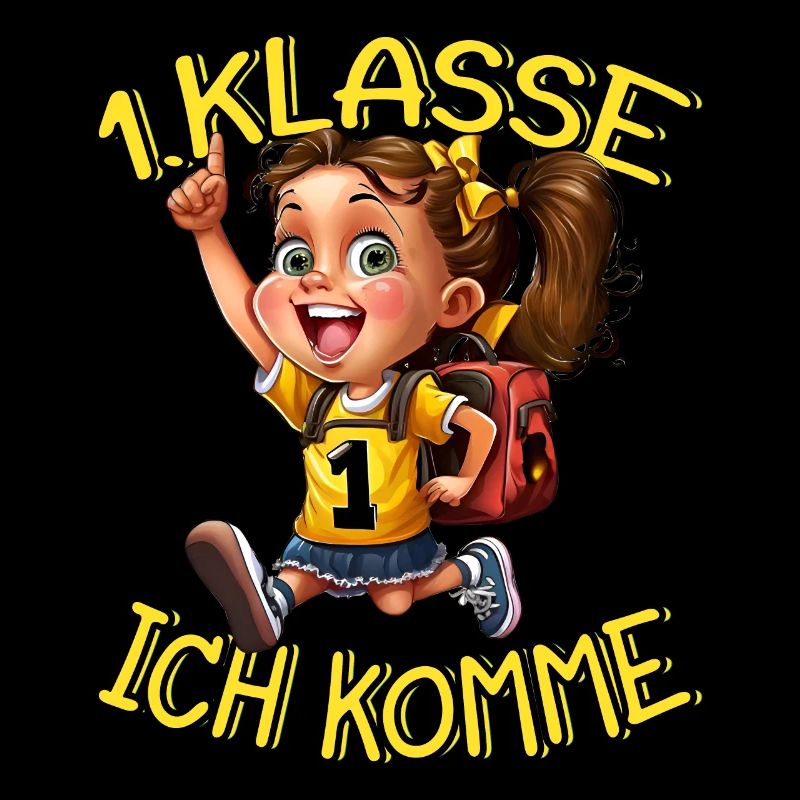 1. Klasse Ich komme Einschulung Mädchen