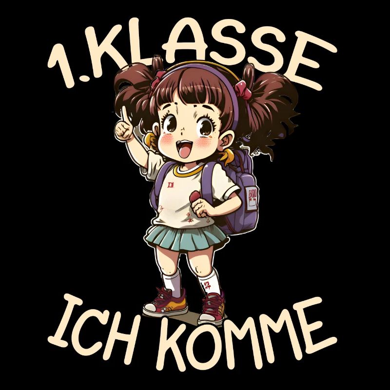 1. Klasse Ich komme Einschulung Mädchen