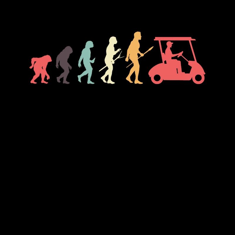 Golf Retro Vintage Golfspieler Evolution