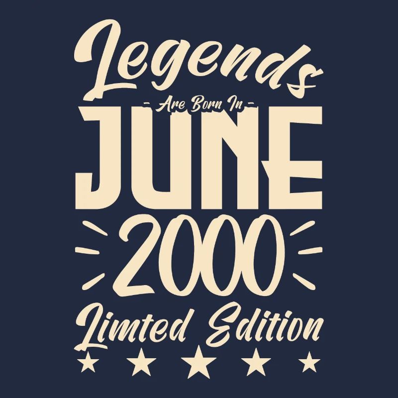 Geboren Juni 2000 Geburtstagsgeschenk 2000.