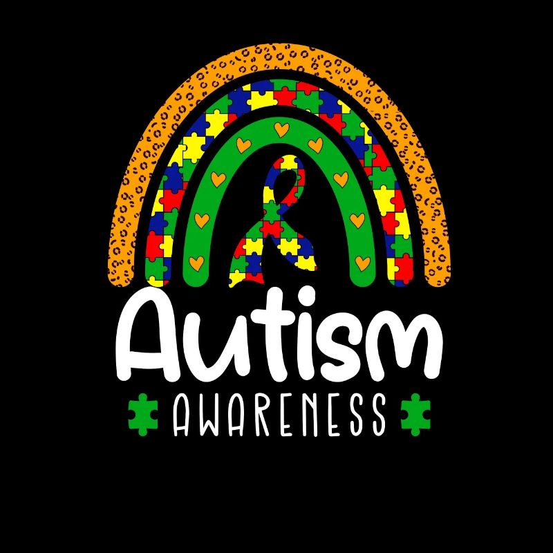 Leopard Rainbow Print - Autism Awareness