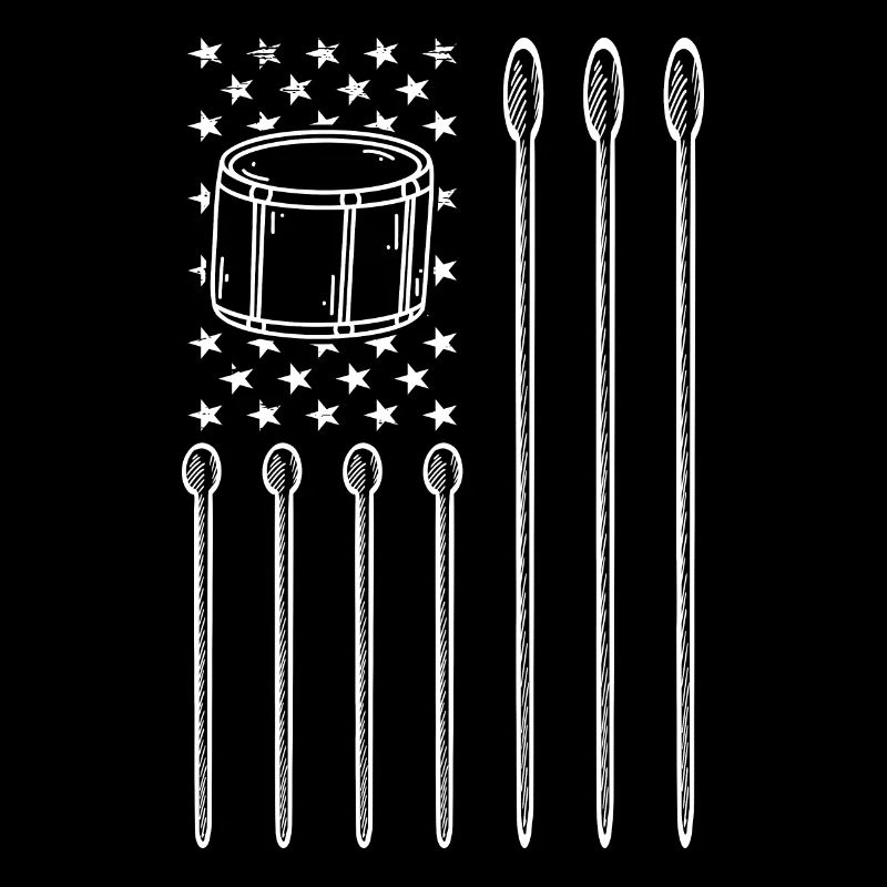 Drum USA Flag Drummer Drum Lover Drum USA Flag