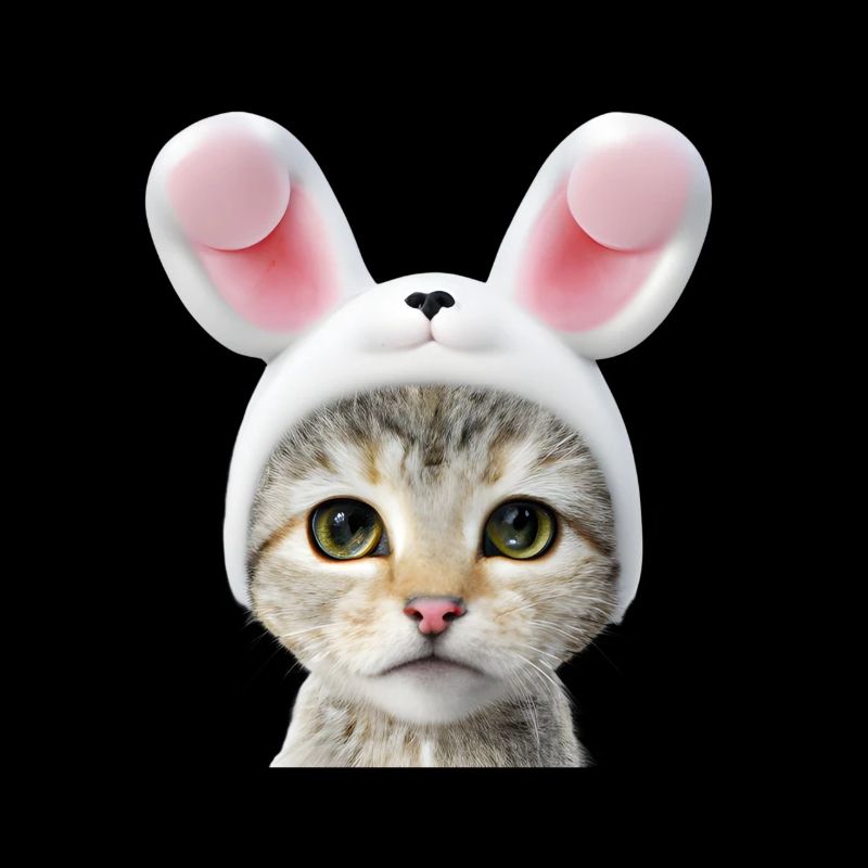 Chat avec oreilles de lapin