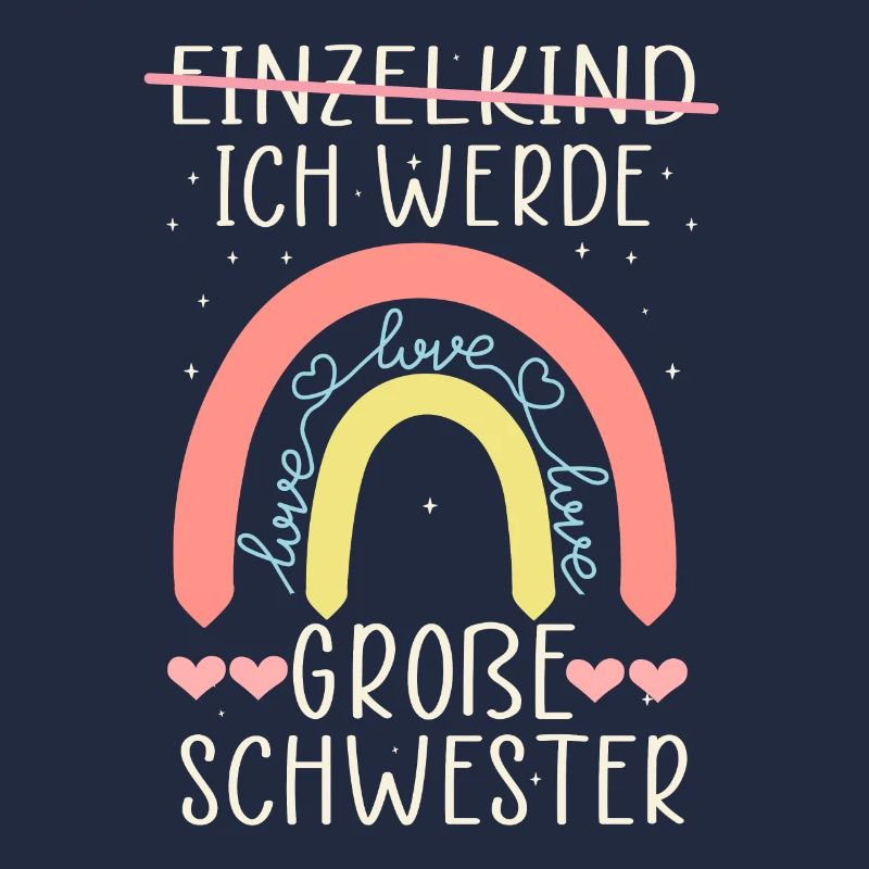 Ich werde Große Schwester Regenbogen Babyfeier