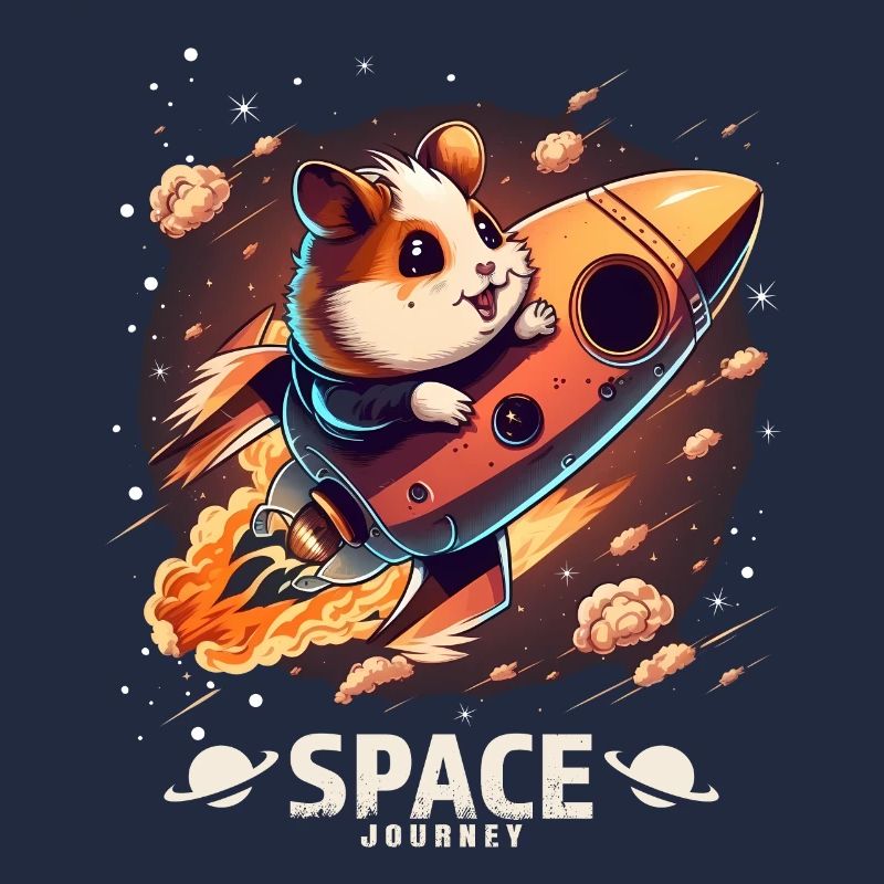 Astronaute Hamster Hamster Lover Design de l’espace