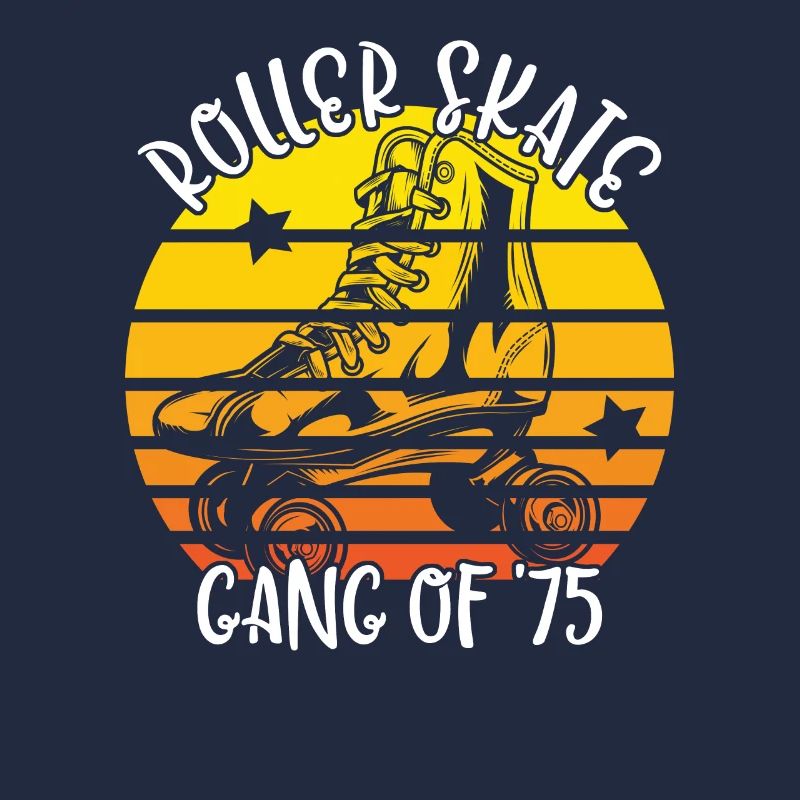 Rollschuhfahrer Rollerskates Rollschuh Gang 1975