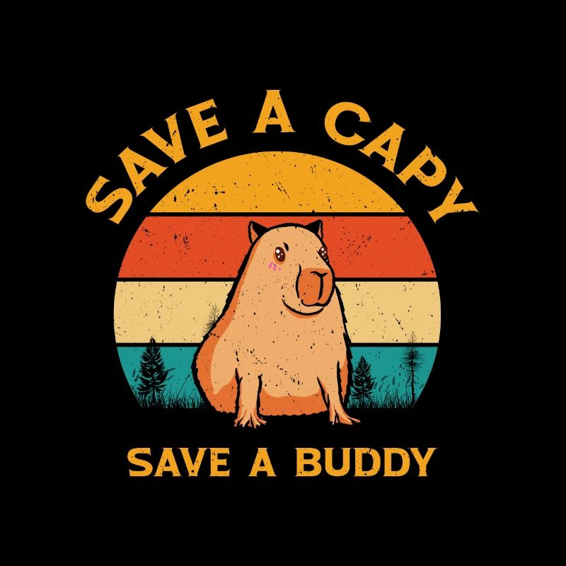 Welttierschutztag Capybara Tierschutz Retro