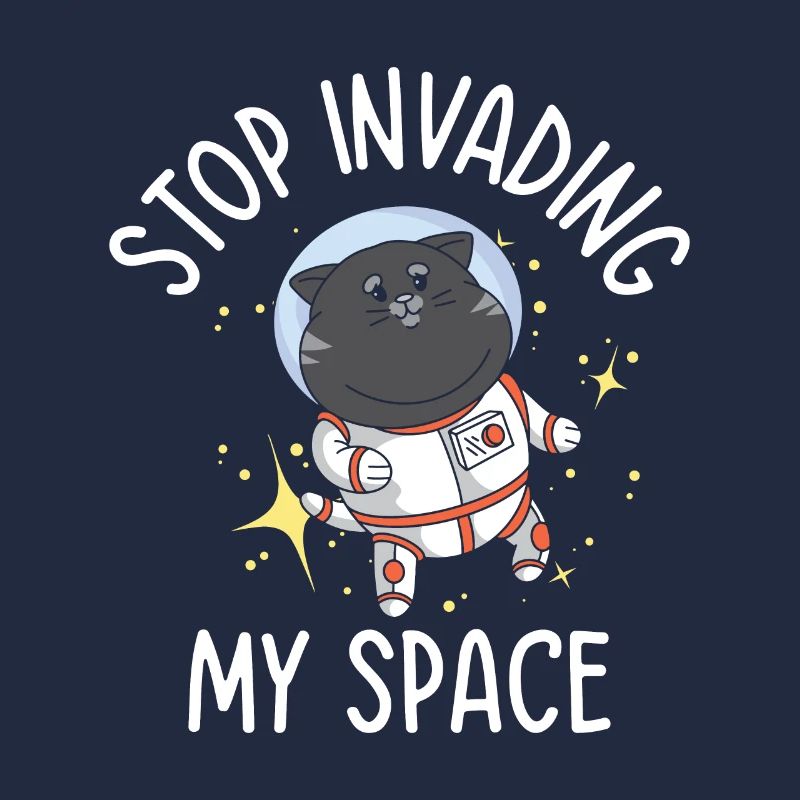 Astronaute de chat ronronnant dans l’espace