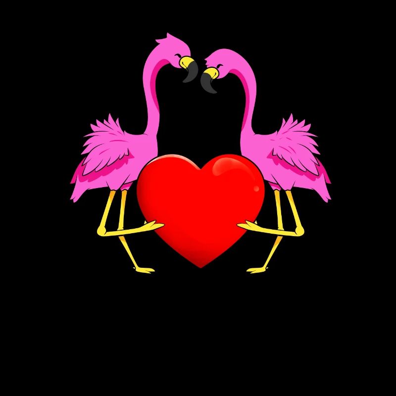 Flamant rose Amour