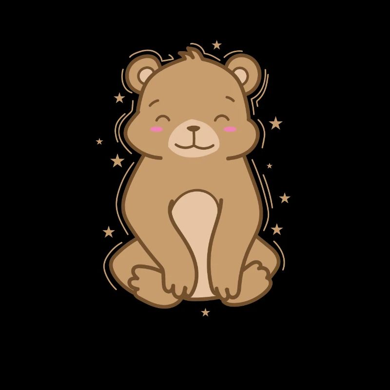 Bear Makes Yoga Forest Animal