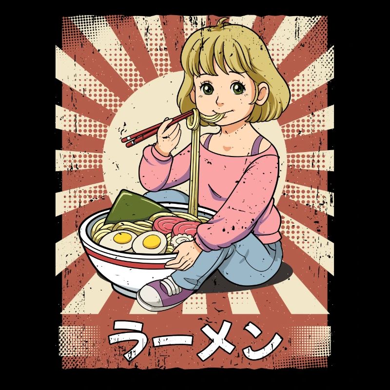 Ramen Mädchen Nudelsuppe Ramen