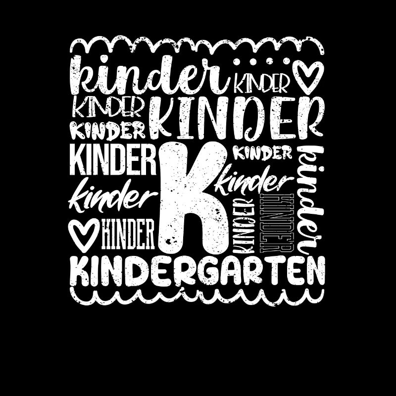 Kindergarten Typographie Team Kinder Teacher Back