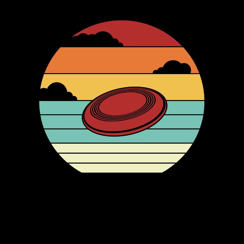 Retro Disc Golfer Frisbee Golf Korb Scheibe