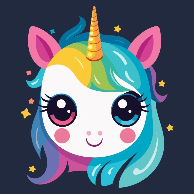 Ein Regenbogen-Einhorn