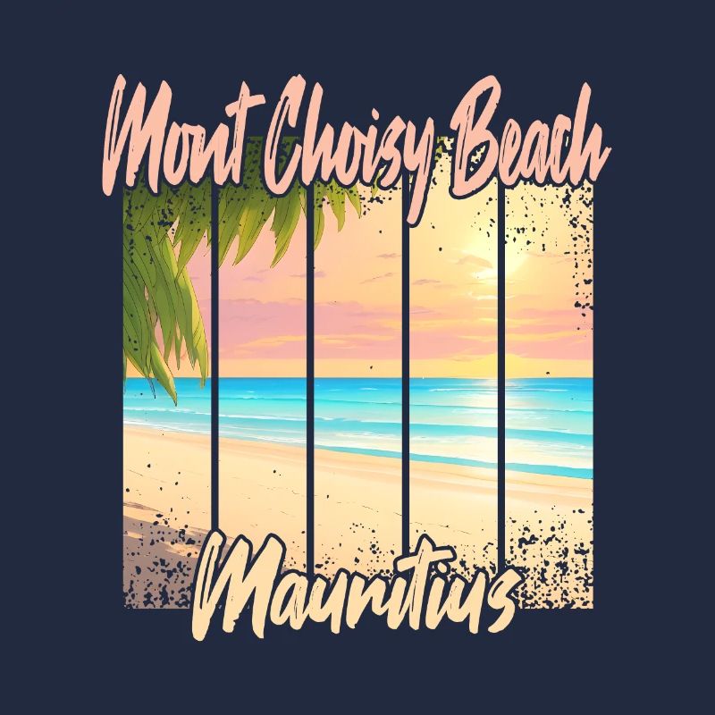 Coucher de soleil sur la plage de Mont Choisy