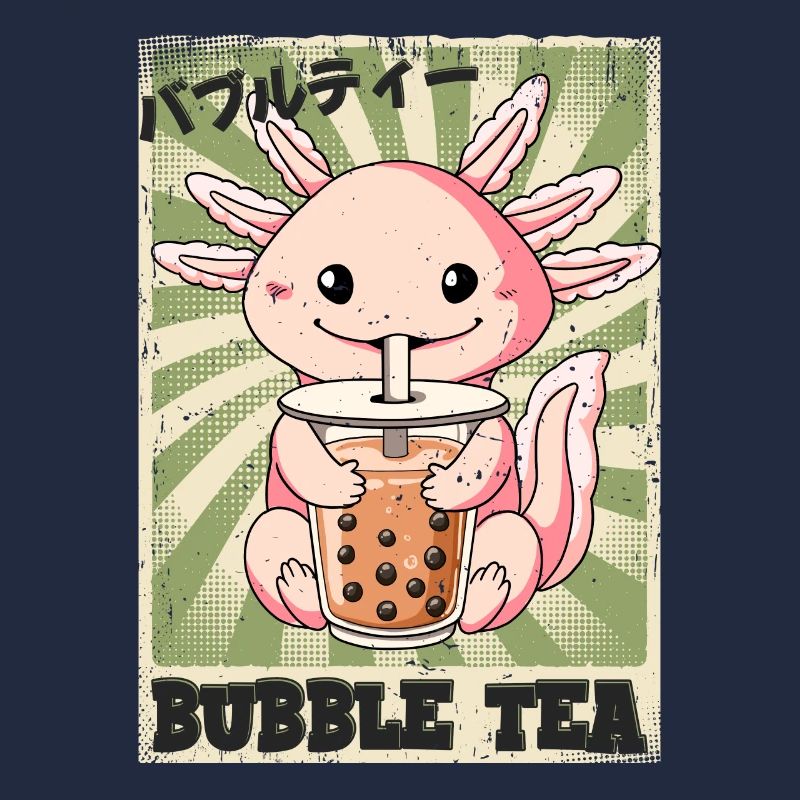 Boba Tea Axolotl Bubble Tea