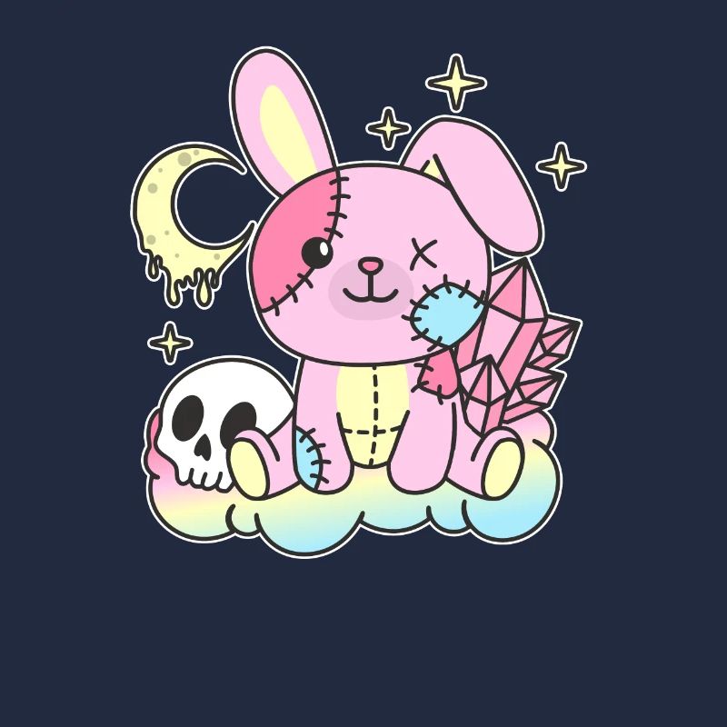 Kawaii Gothic Bunny Pastel Colors Gothic Goth Bunny