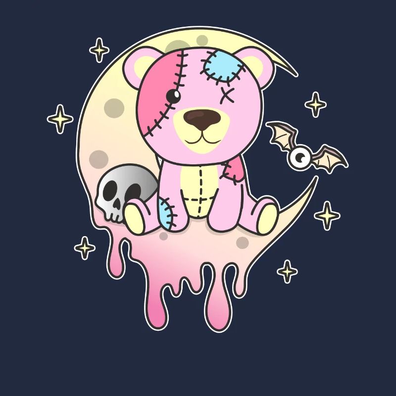 Kawaii Gothic Bär Pastellfarben Gothic Goth