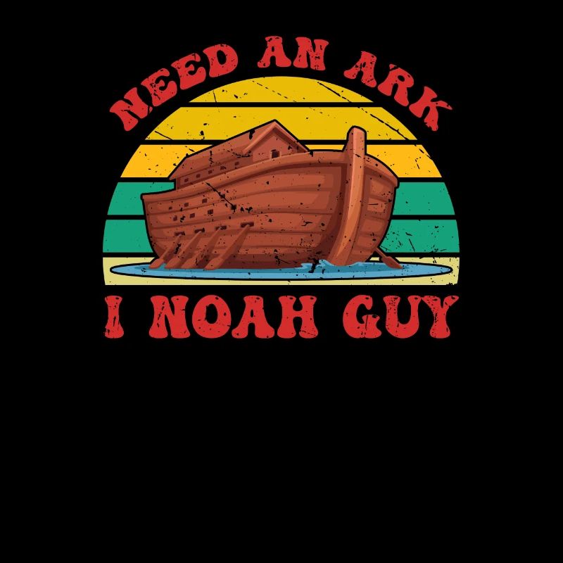 Retro Vintage Need An Ark I Noah Guy Christian Fun