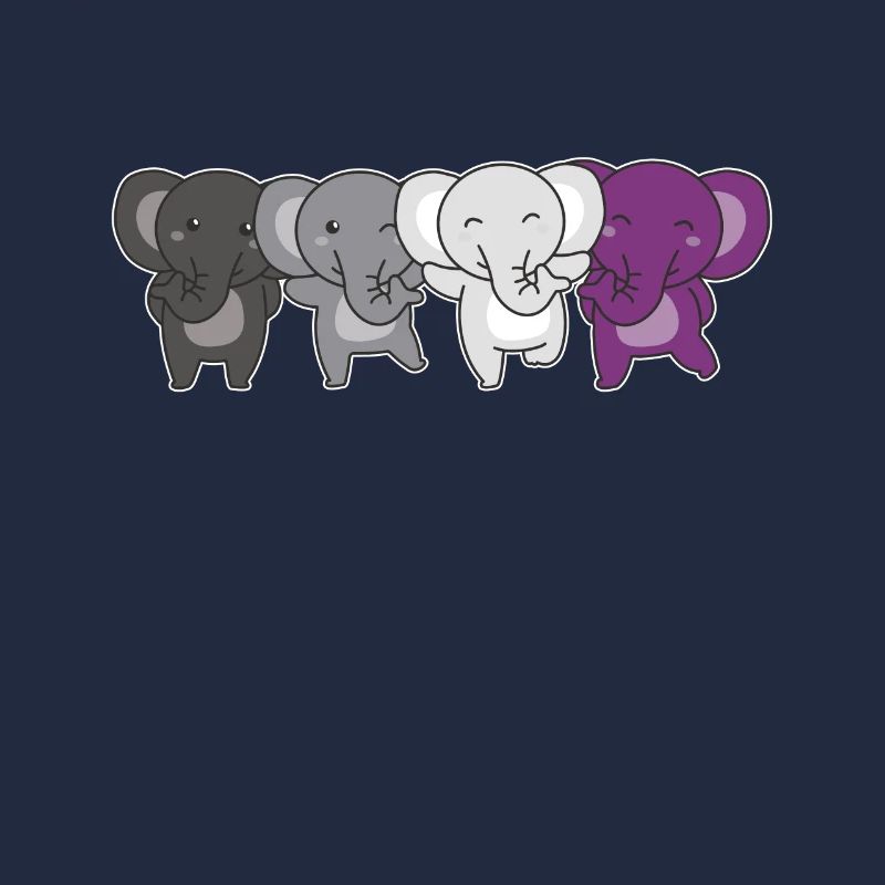 Asexué Drapeau Pride LGBTQ Éléphant