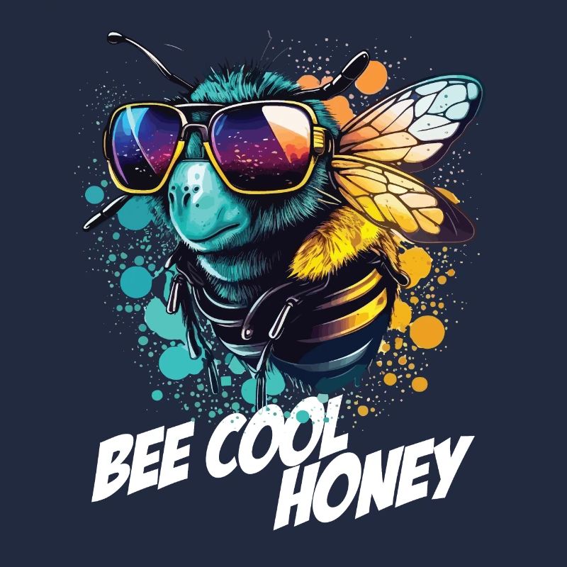 Graffiti bumblebee with sunglasses Bee Cool Honey