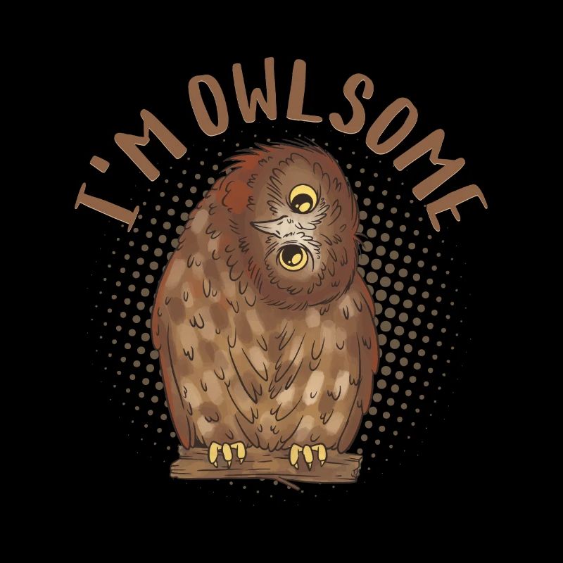 Je suis hibou de nuit oiseau nocturne