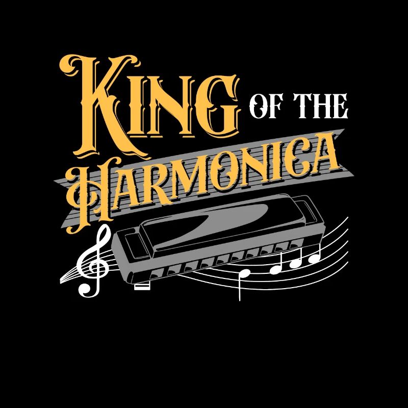 King Of The Harmonica Player Harmonicist Gift Idea