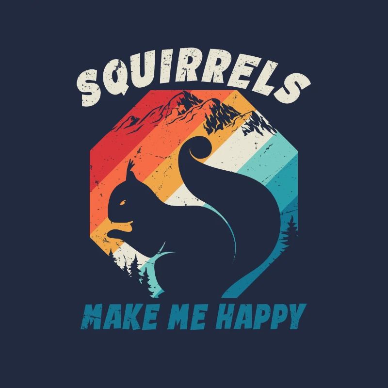 Retro Vintage Squirrel For Squirrel Lovers