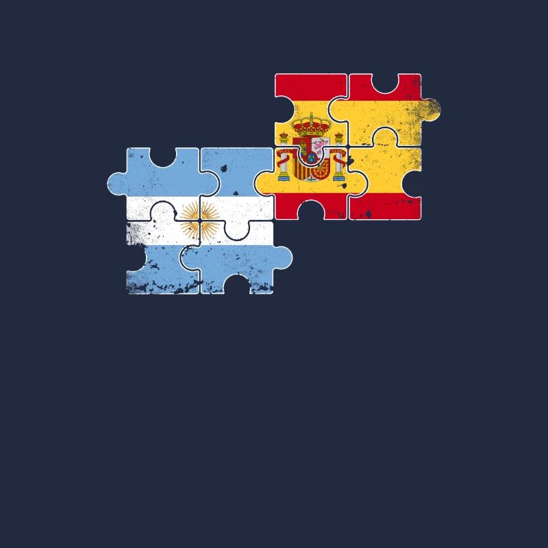 Argentinien Spanien Vintage Flagge Argentinier