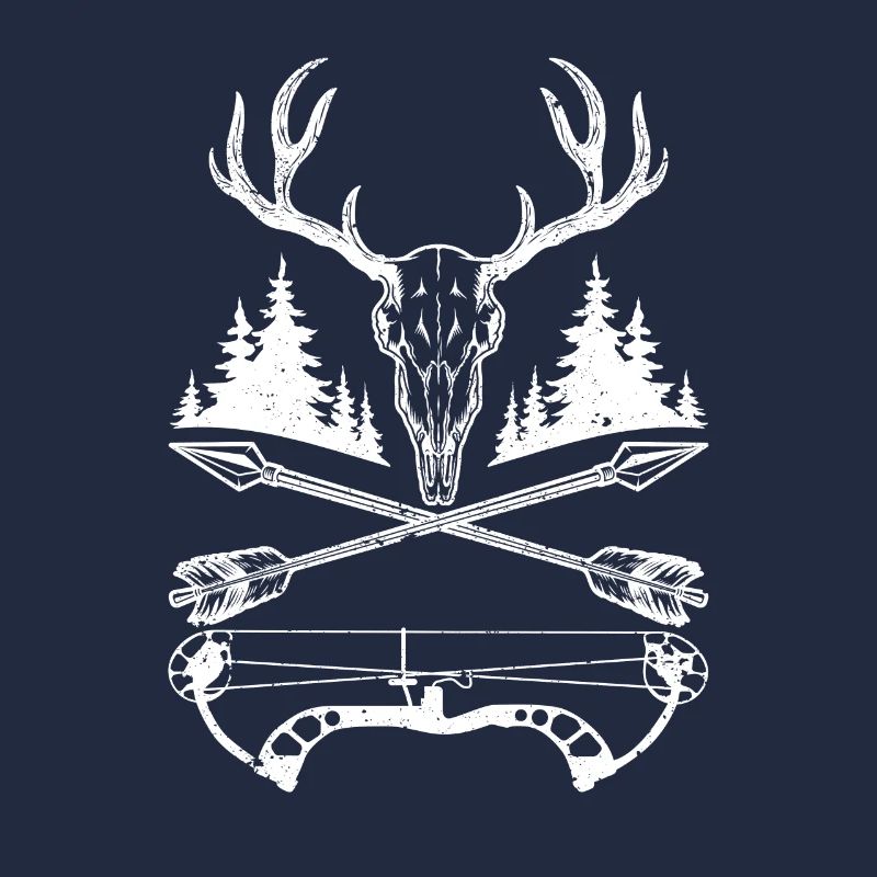 Deer Skull Compound Bow Elk Hunting