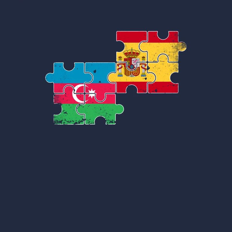 Aserbaidschan Spanien Flagge Aserbaidschaner