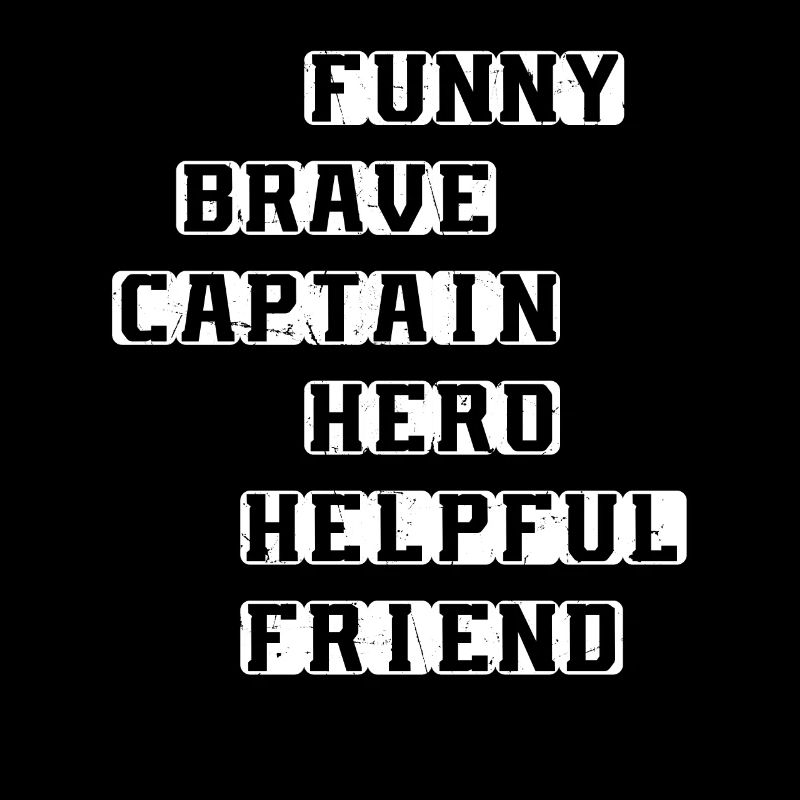 Drôle Brave Captain Hero Ami serviable