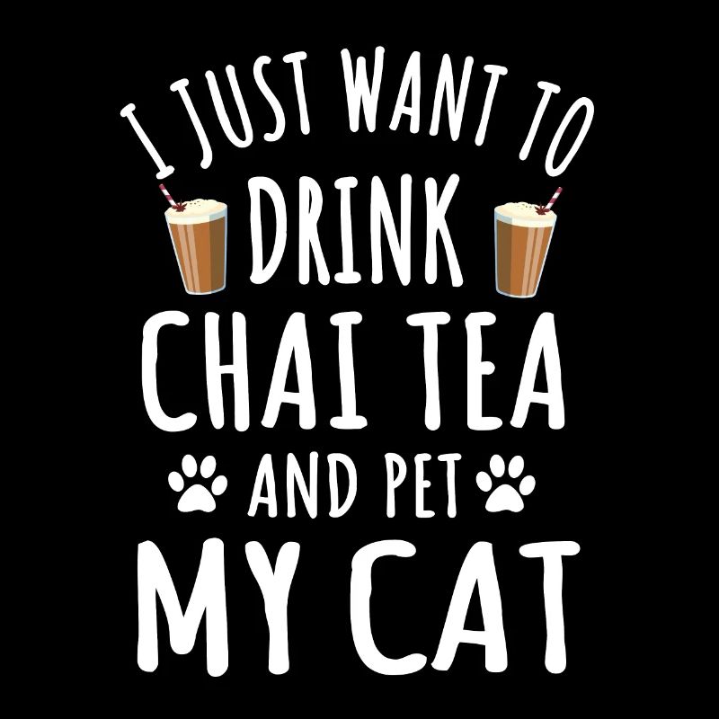 Thé Chai drôle et conception de propriétaire de chat