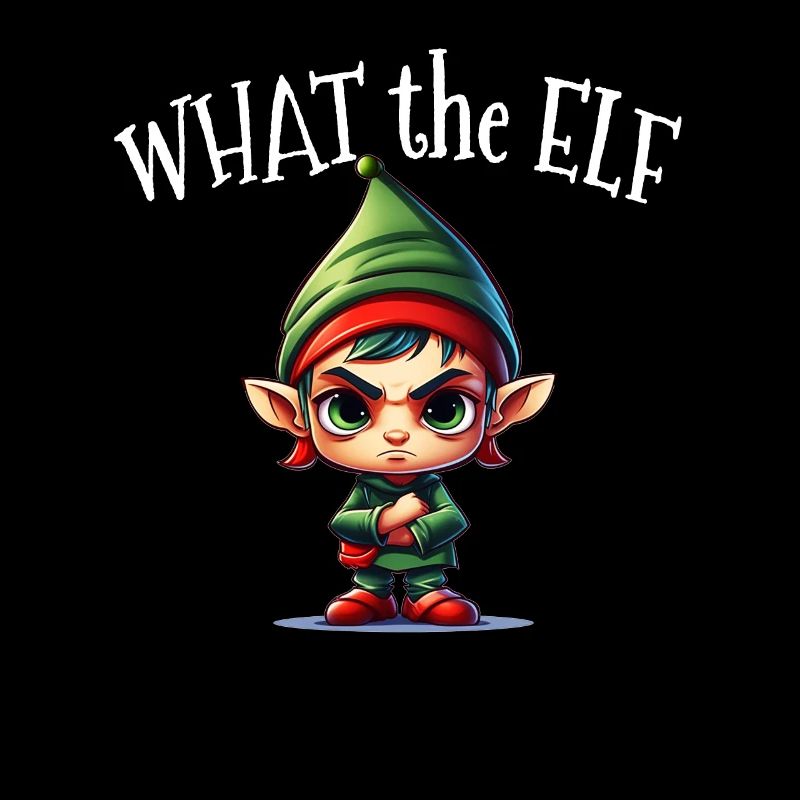 What the Elf - Christmas Elf Funny Design