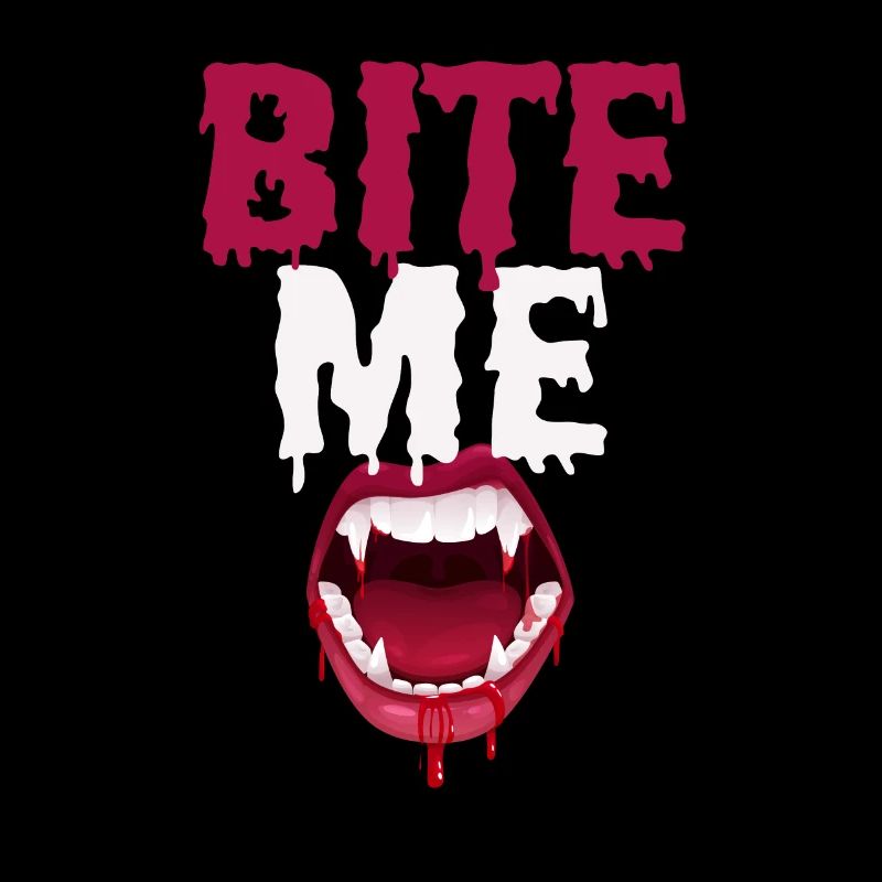 Bite Me Halloween Vampire Bloody Teeth