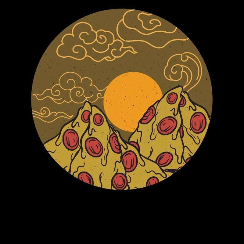 Pizza Salami Vulkan mit Käse Lava