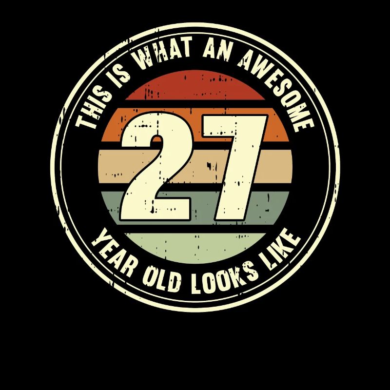 27. Geburtstag so sieht man mit 27 Retro Geschenk