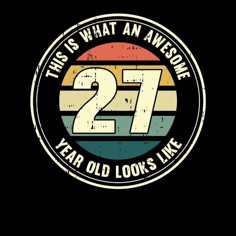27. Geburtstag so sieht man mit 27 Retro Geschenk