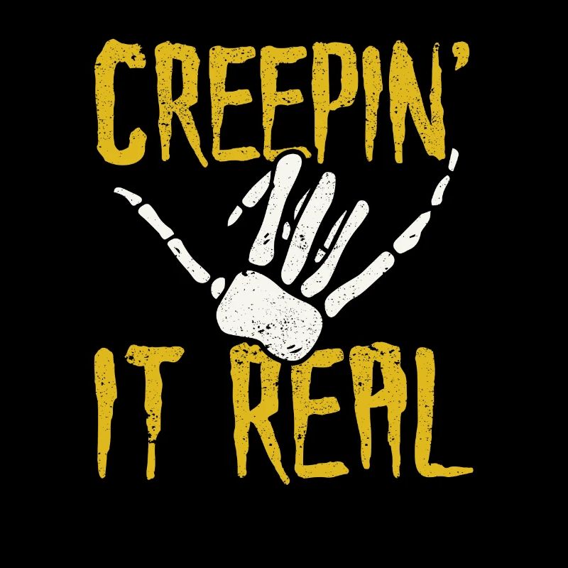 Creepin' It Real Funny Halloween Skeleton Bones