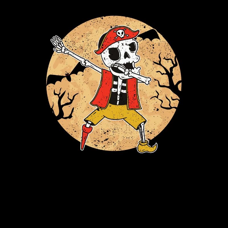 Halloween Dabbing Pirate Skeleton Funny Dab Dance