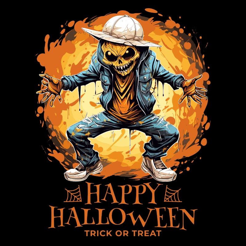 Happy Halloween Jack O Latern Dabbing Monster